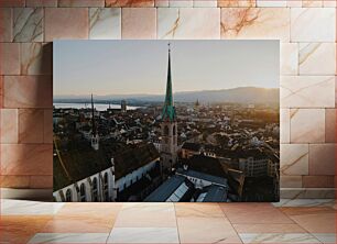 Πίνακας, Evening Skyline of Zurich Βραδινός ορίζοντας της Ζυρίχης