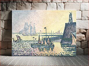 Πίνακας, Evening, The Jetty at Vlissingen (1898) by Paul Signac