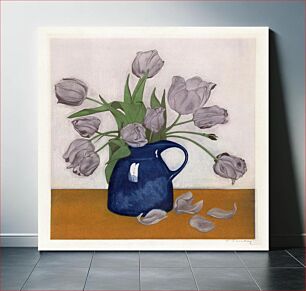 Πίνακας, Everbag tulips, vintage Japanese etching