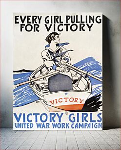Πίνακας, Every Girl Pulling for Victory, Victory Girls United War Work Campaign (1918) by Edward Penfield