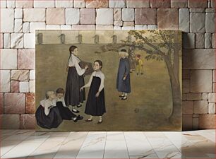 Πίνακας, Everywhere a voice invites us..., 1895, Beda Stjernschantz, Beda Stjernschantz