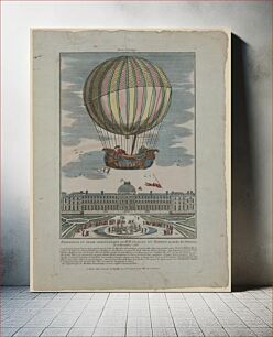 Πίνακας, Experience du globe aerostatique du MM. Charles et Robert au Jardin des Thuileries le 1er decembre 1783