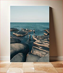 Πίνακας, Exploring the Rocky Shore Εξερευνώντας τη Βραχώδη Ακτή