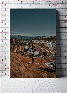 Πίνακας, Exploring the Snow-Capped Canyon Εξερευνώντας το Χιονισμένο Φαράγγι