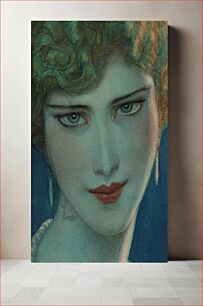 Πίνακας, Face of blonde girl with earrings (1923 April) by Wladyslaw Theodore Benda