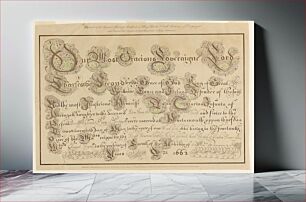 Πίνακας, Facsimile of original marriage certificate of Charles II and Catherine of Portugal