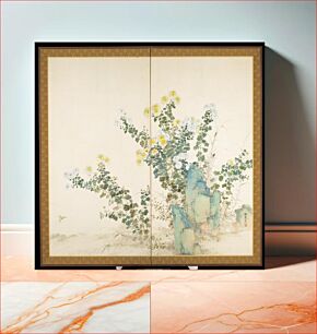 Πίνακας, Fall (right of a pair of Flowers and Insects of Spring and Fall) during mid 19th century by Yamamoto Baiitsu