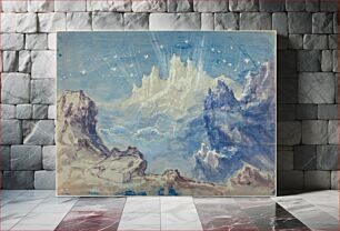 Πίνακας, Fantastic Mountainous Landscape with a Starry Sky by Robert Caney (1847–1911)
