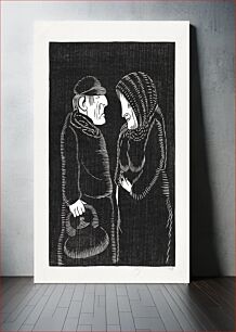 Πίνακας, Fantastical man and woman (Fantasie: man en vrouw) (1929) by Samuel Jessurun de Mesquita