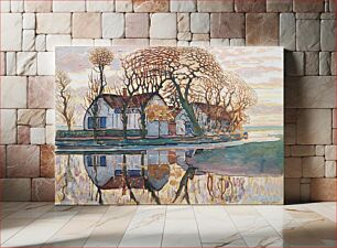 Πίνακας, Farm near Duivendrecht (1916) by Piet Mondrian