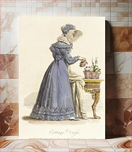 Πίνακας, Fashion Plate, 'Cottage Dress' for 'Lady's Magazine'