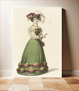 Πίνακας, Fashion Plate, ‘Dinner Dress’ for ‘The Repository of Arts’ by Rudolph Ackermann