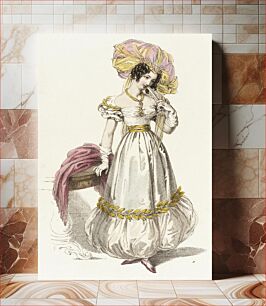 Πίνακας, Fashion Plate, 'Evening Dress' for 'The Repository of Arts' by Rudolph Ackermann
