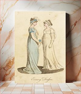 Πίνακας, Fashion Plate, 'Evening Dresses' for 'Lady's Monthly Museum'