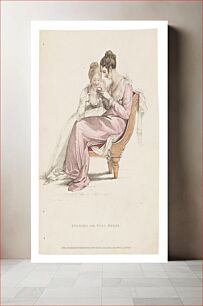 Πίνακας, Fashion Plate, 'Evening or Full Dress' for 'The Repository of Arts' by Rudolph Ackermann