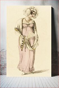 Πίνακας, Fashion Plate, 'Half Dress' for 'The Repository of Arts' by Rudolph Ackermann