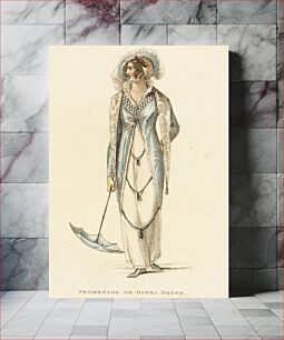Πίνακας, Fashion Plate, 'Promenade or Opera Dress' for 'The Repository of Arts' by Rudolph Ackermann