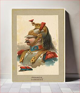 Πίνακας, Fatigue Cap, Cuirassier, France, from the Military Uniforms series (T182) issued by Abdul Cigarettes