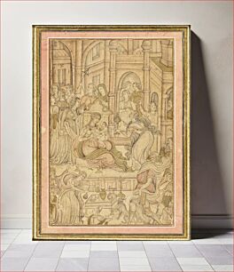 Πίνακας, Felicitation of the Virgin and Child (recto), Calligraphy (verso) by Kesu Khurd and Mahmud ibn Ishaq al Shihabi al Haravi