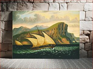 Πίνακας, Felucca off Gibraltar (mid 19th century) by Thomas Chambers