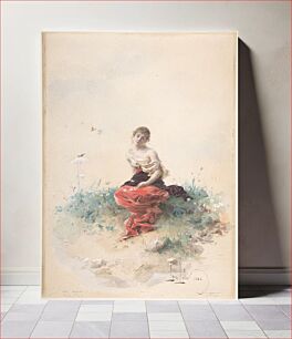 Πίνακας, Female Figure by Alexandre-Louis Leloir