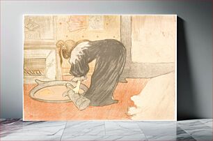 Πίνακας, Femme au Tub by Henri de Toulouse Lautrec
