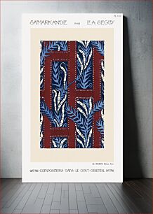 Πίνακας, Fern pochoir pattern in Art Deco oriental style
