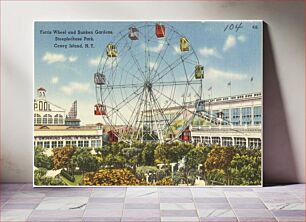Πίνακας, Ferris wheel and sunken gardens, Steeplechase Park, Coney Island, N. Y