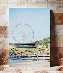 Πίνακας, Ferris Wheel in Scenic Landscape Τροχός λούνα παρκ σε γραφικό τοπίο