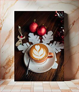 Πίνακας, Festive Coffee Latte Art Εορταστικός καφές Latte Art