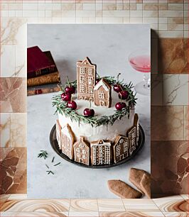 Πίνακας, Festive Gingerbread Cake Γιορτινή τούρτα μελόψωμο