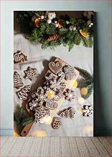 Πίνακας, Festive Gingerbread Cookies Γιορτινά μπισκότα μελόψωμο