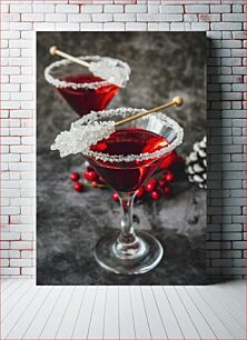 Πίνακας, Festive Red Cocktails Εορταστικά Κόκκινα Κοκτέιλ