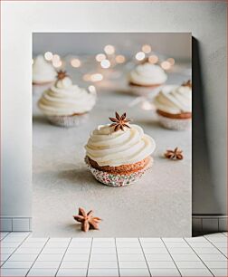 Πίνακας, Festive Star Anise Cupcakes Εορταστικά Cupcakes Star Anise