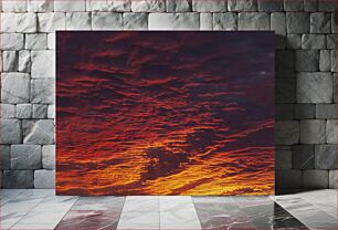 Πίνακας, Fiery Sunset Clouds Πύρινα σύννεφα ηλιοβασιλέματος