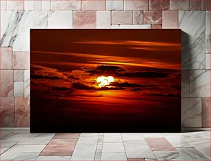 Πίνακας, Fiery Sunset Πύρινο ηλιοβασίλεμα