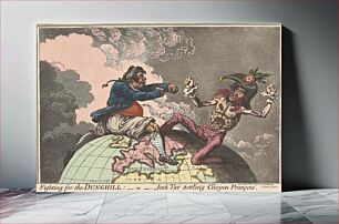 Πίνακας, Fighting for the Dunghill, - or - Jack Tar Settling Citoyen Francois (from: Caricature, vol. 1)