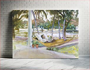 Πίνακας, Figure in Hammock, Florida (1917) by John Singer Sargent