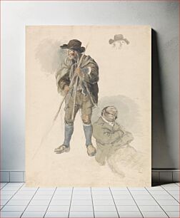 Πίνακας, Figure Studies: A Farm Worker, Mr. Samuel, the Drawing Master Reclining and Dozing, and a Slight Sketch of a Man in a Hat