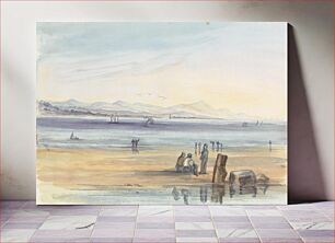 Πίνακας, Figures on a Beach with Mountains in the Distance