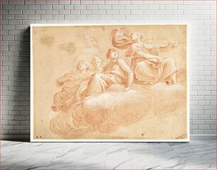 Πίνακας, Figures seated on clouds. Sketch for allegory (?) by Gerard De Lairesse