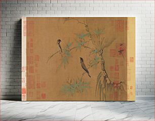 Πίνακας, Finches and bamboo by Emperor Huizong