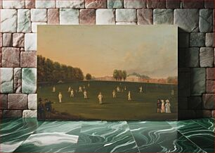 Πίνακας, First Grand Match of Cricket Played by Members of the Royal Amateur Society on Hampton Court Green, August 3rd, 1836 Attributed to H. J. Aveling