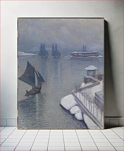 Πίνακας, First snow, 1896, Väinö Blomstedt