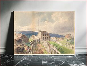 Πίνακας, First Telegraph House at Heart's Content, Newfoundland, 1866 by Robert Charles Dudley