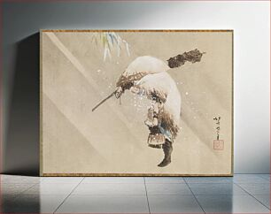 Πίνακας, Fisherman Carrying His Net in the Snow (ca.1821) in high resolution by Katsushika Hokusai