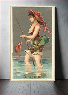 Πίνακας, Fisherman, from the Occupations for Women series (N166) for Old Judge and Dogs Head Cigarettes