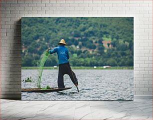 Πίνακας, Fisherman on a Lake Ψαράς σε μια λίμνη