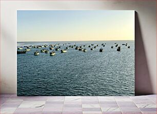 Πίνακας, Fishing Boats at Sea Ψαρόβαρκες στη θάλασσα