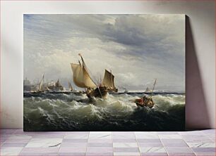 Πίνακας, Fishing Boats Beating up to Windward, Edward Moran